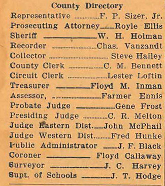 Barry County Officials 1931